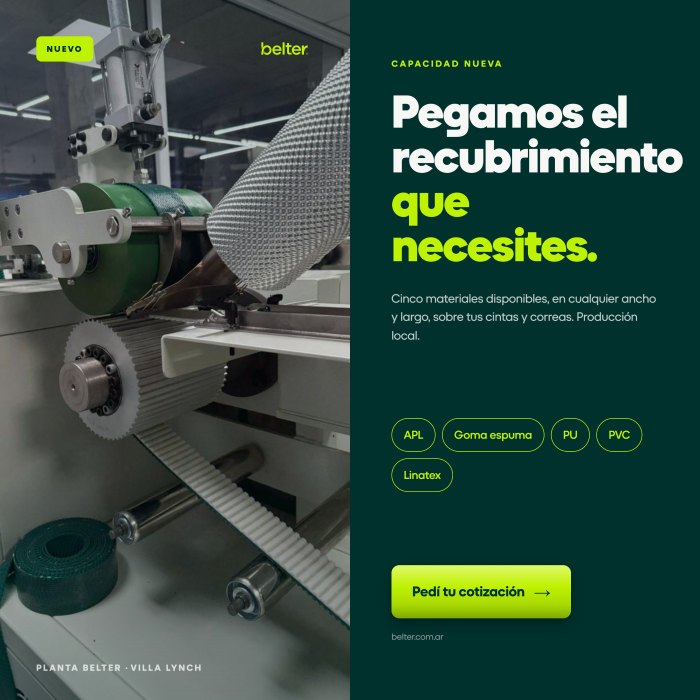 Nuevas inversiones en tecnología y capacidad productiva — Belter Argentina